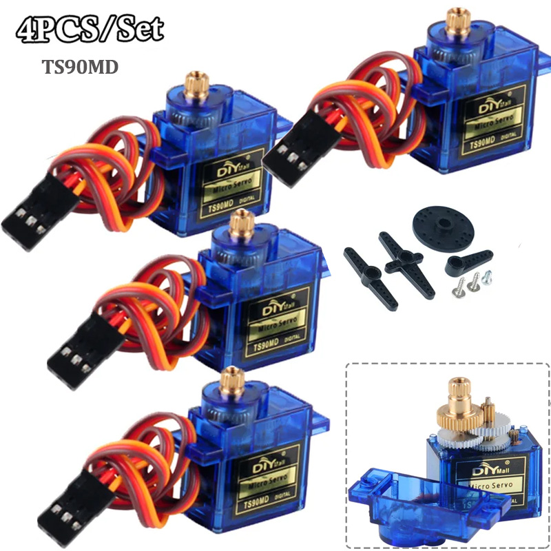 Rc Helicopter Servo - 4 шт. микро-цифровые сервоприводы TS90MD с