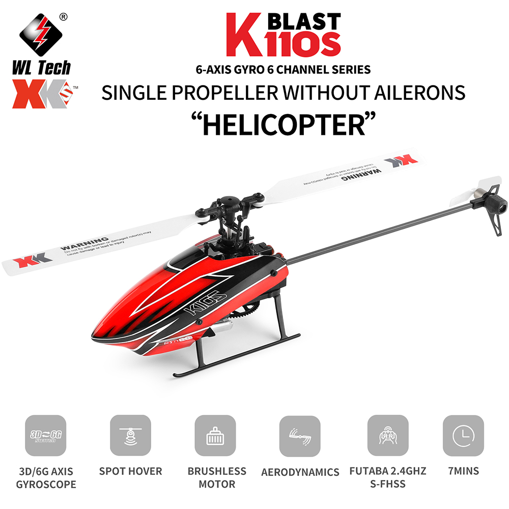 Rc Helicopter Nitro - Wltoys XK K110S 6CH 3D 6G